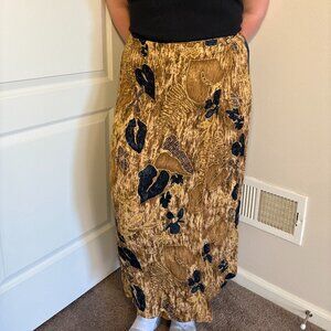 Vintage tropical maxi skirt